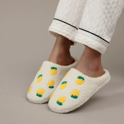 Chaussons bouclette à motifs