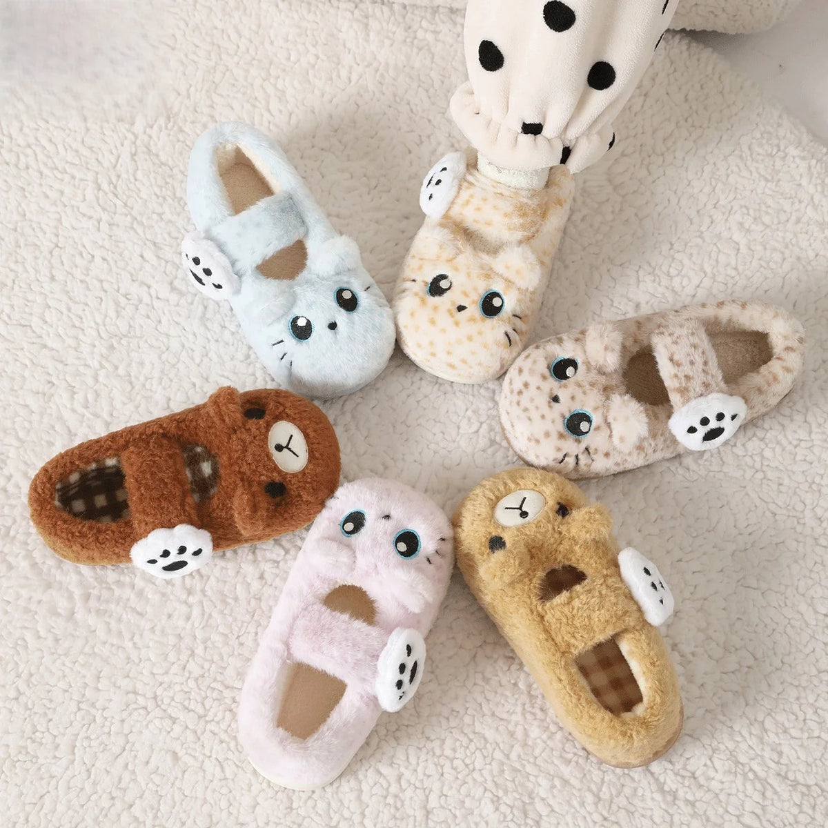 Chaussons babies Minou tacheté