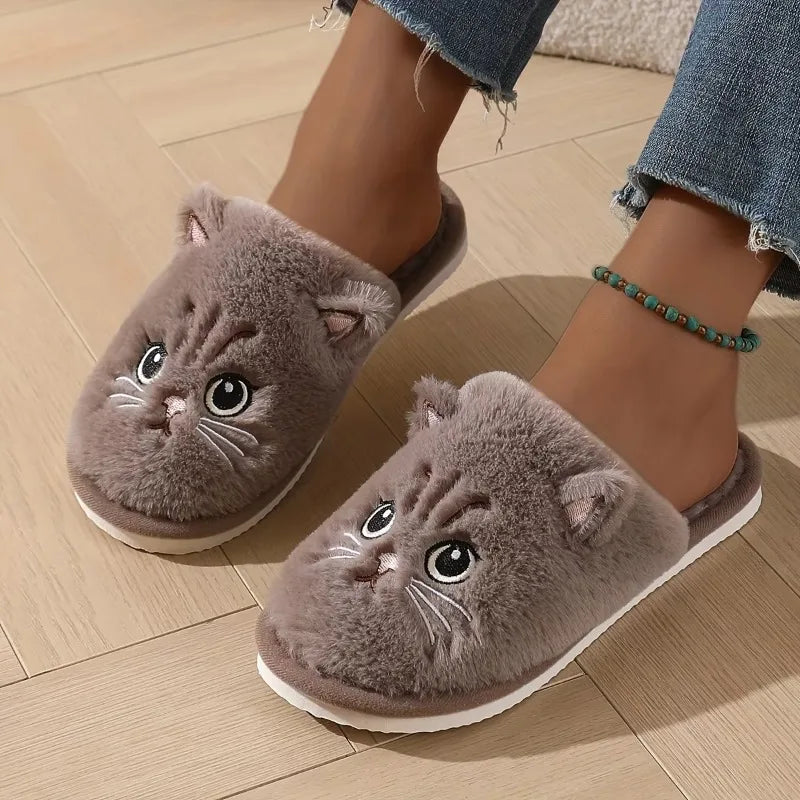 Chaussons Minou moustachu