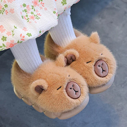 Chaussons Capybara câlin, parent et enfant