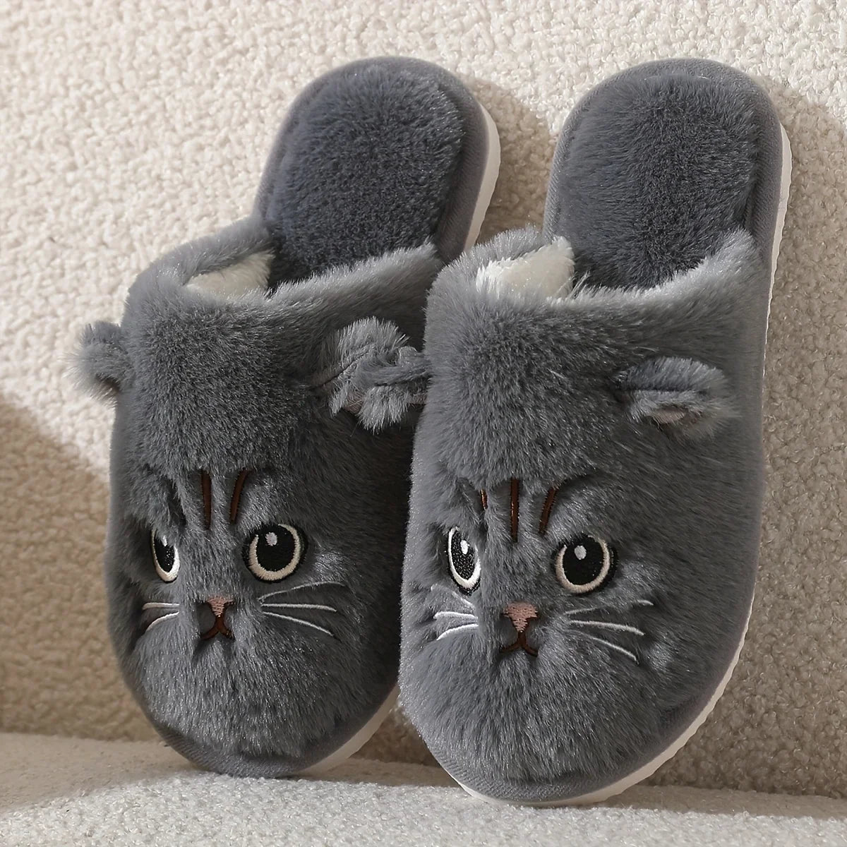 Chaussons Minou moustachu