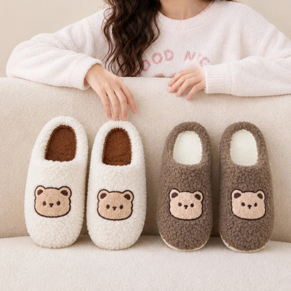 Chaussons Ourson bouclette