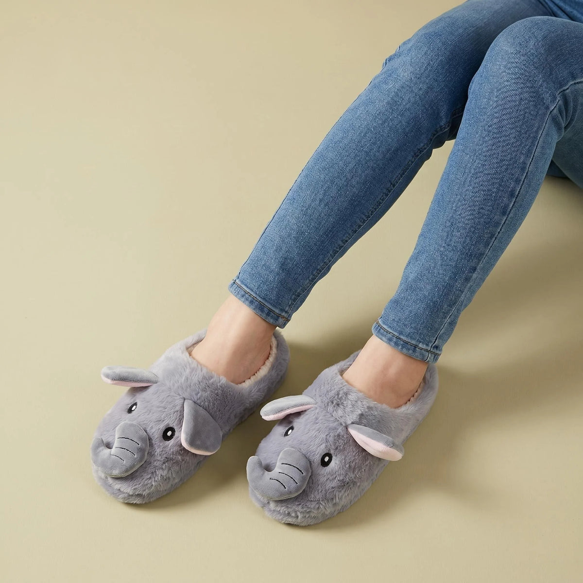 Chaussons bouclette à motifs