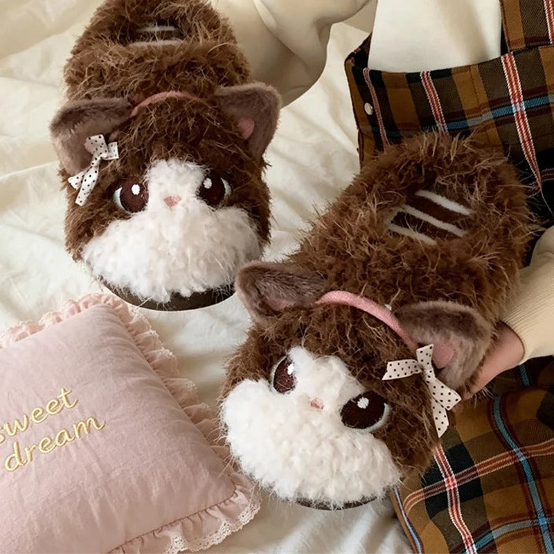 Chaussons Chaton câlin à nœud