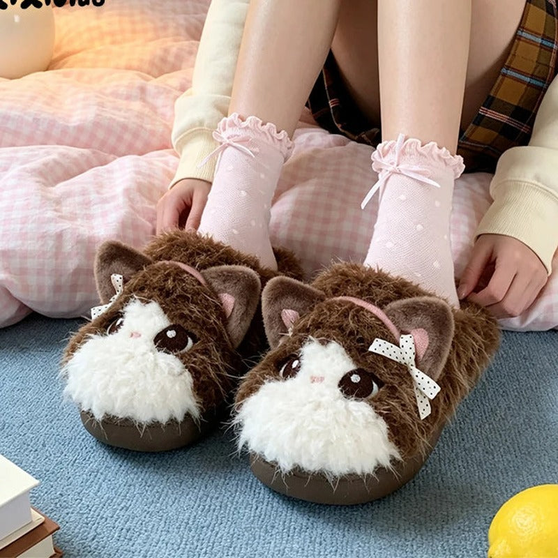 Chaussons Chaton câlin à nœud